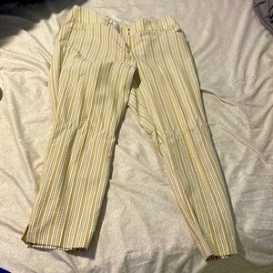 Striped tan Capri pants size 8 New York and co
